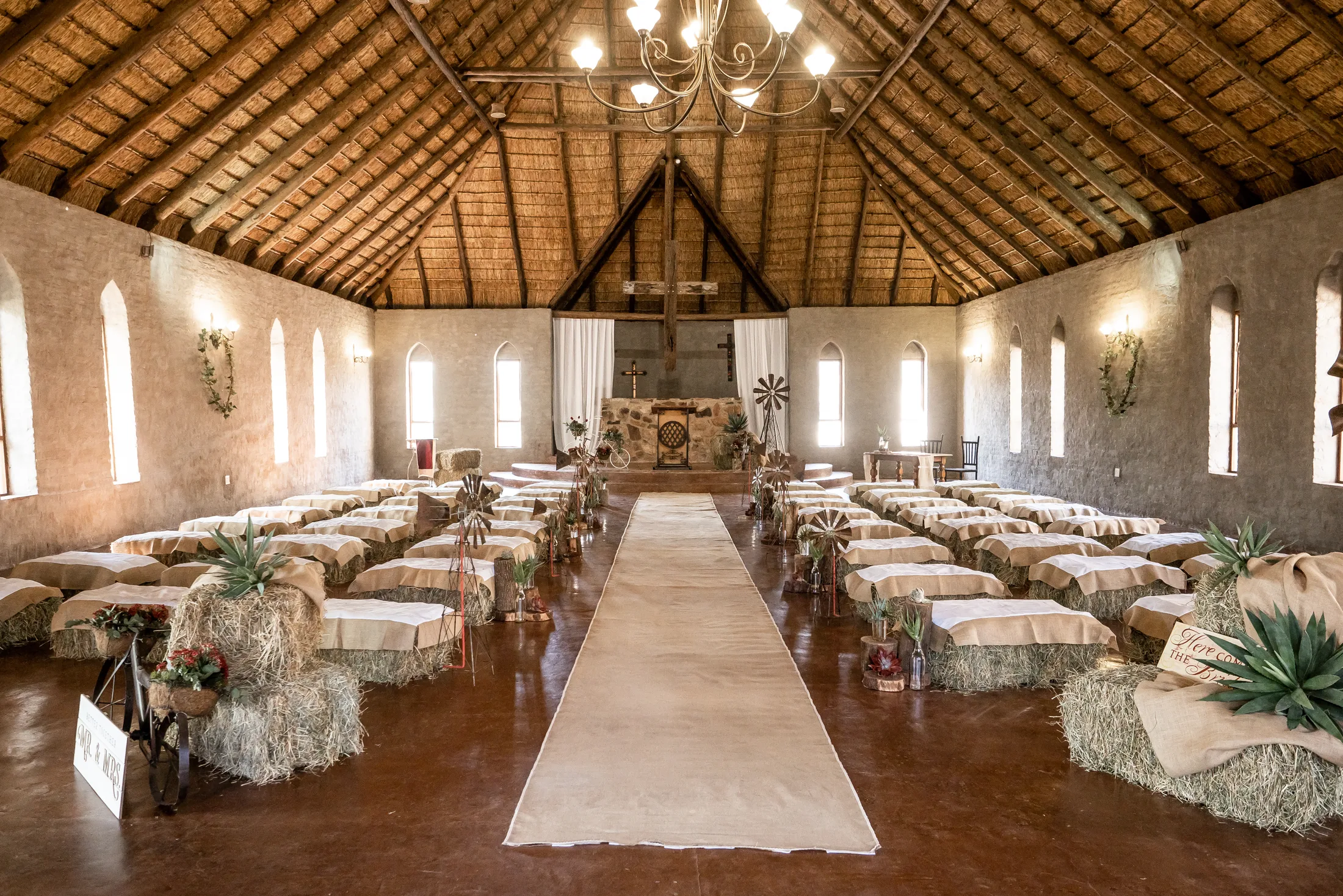 The stone chapel at Cussonia Crest before the ceremony