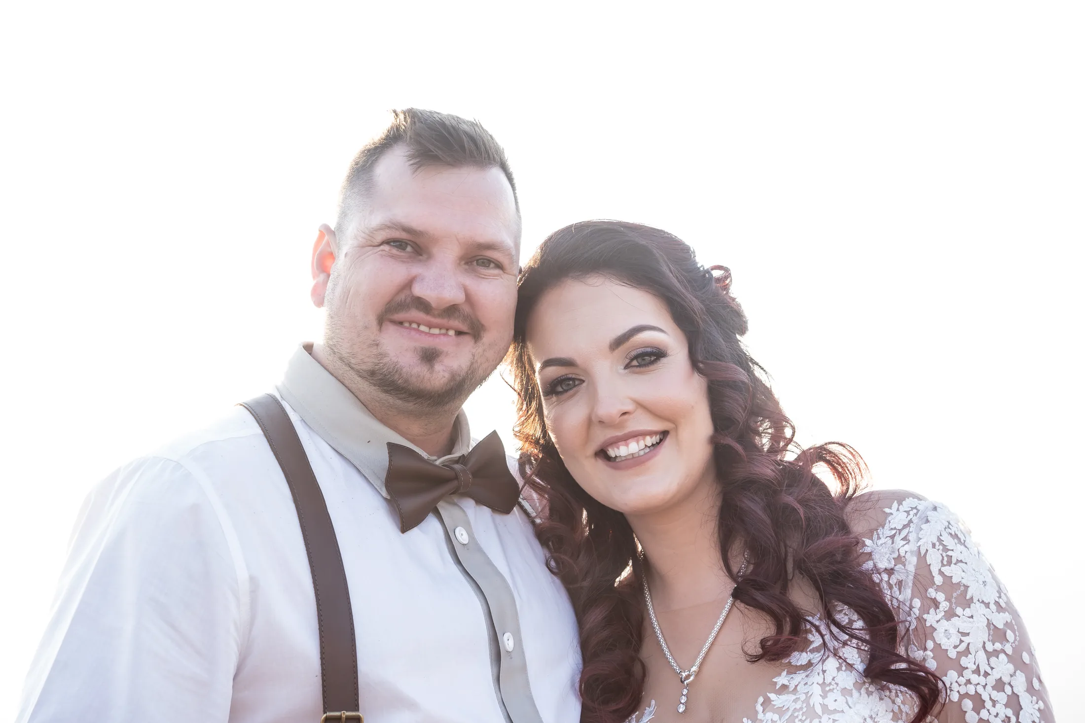 Close portrait of Armand and Melanie together