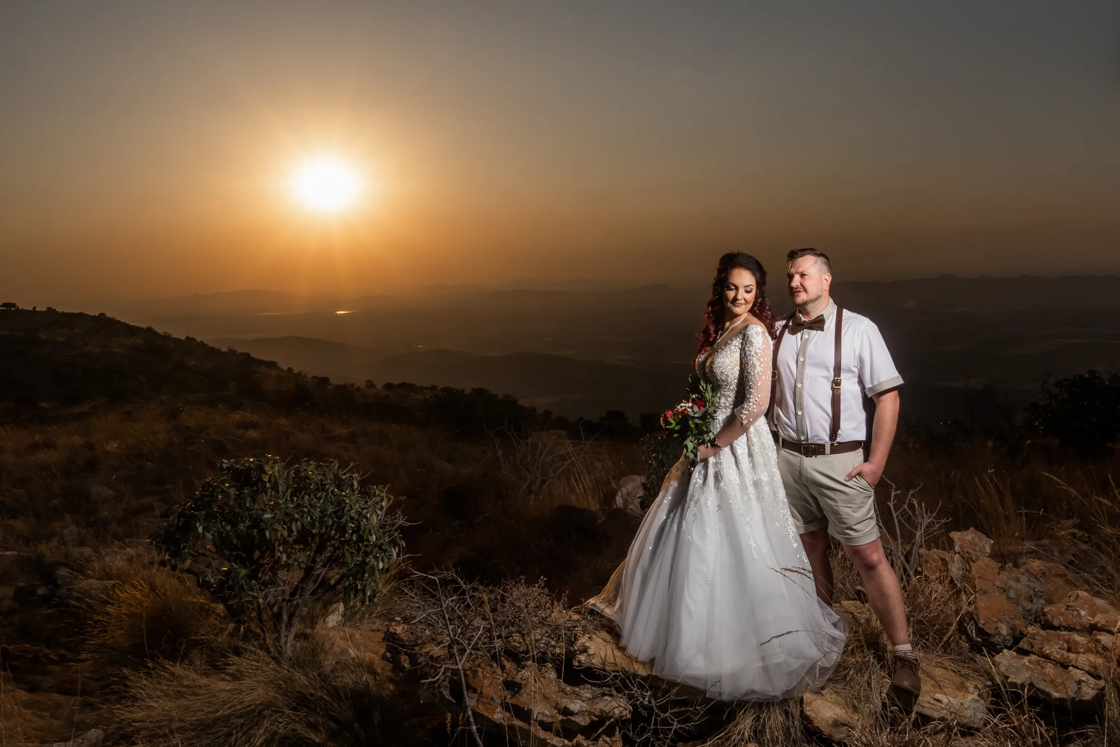 Armand and Melanie together at sunset