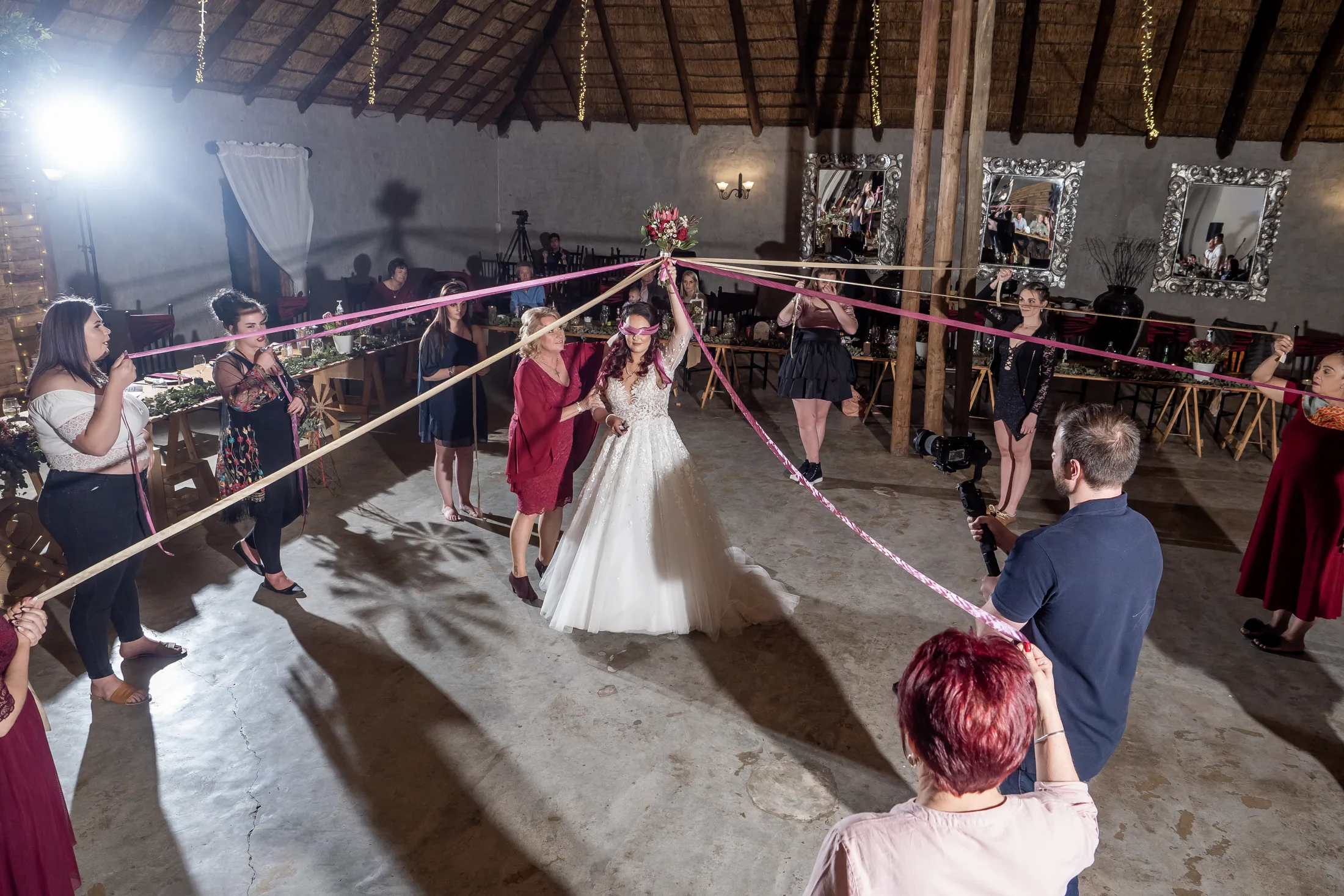The reception and dance floor at Cussonia Crest