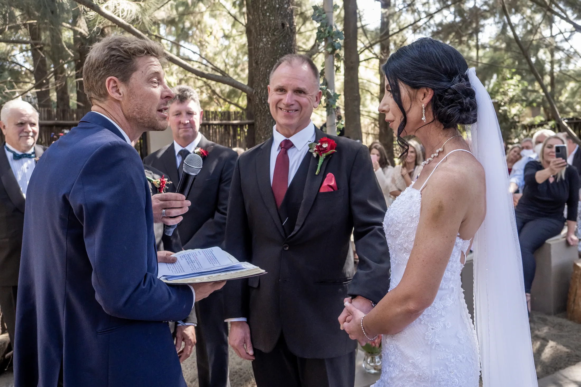 Billy and Karen together during the forest ceremony