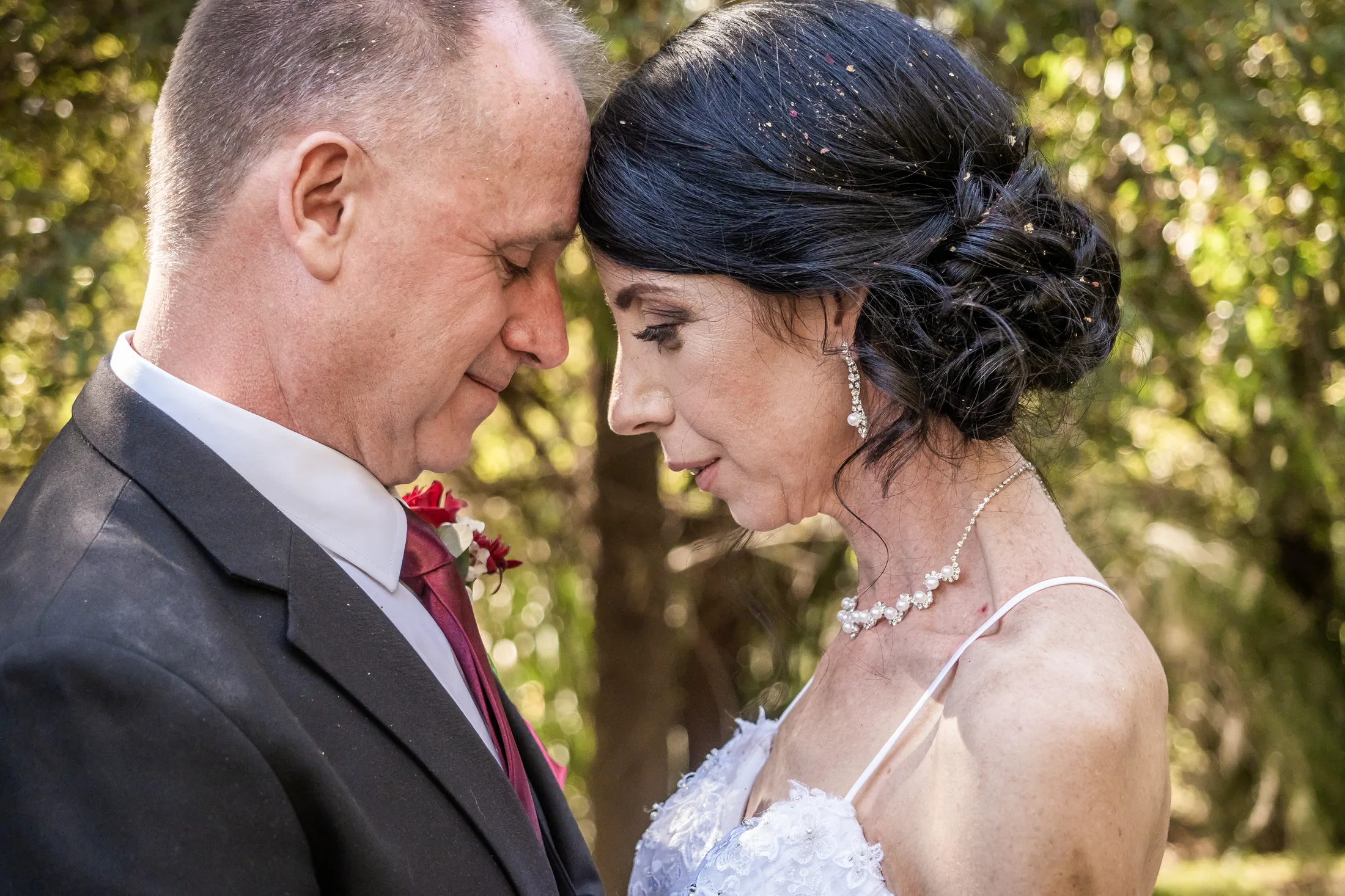 Billy and Karen sharing a quiet moment in the garden