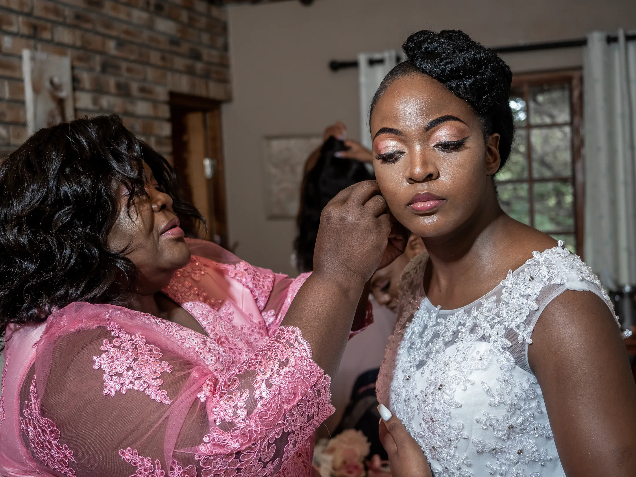 Karabo getting ready with loved ones