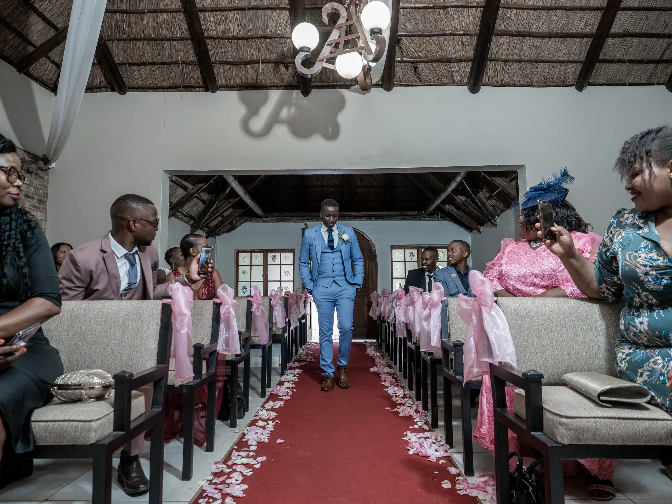 Dumi waiting at the ceremony at Makiti
