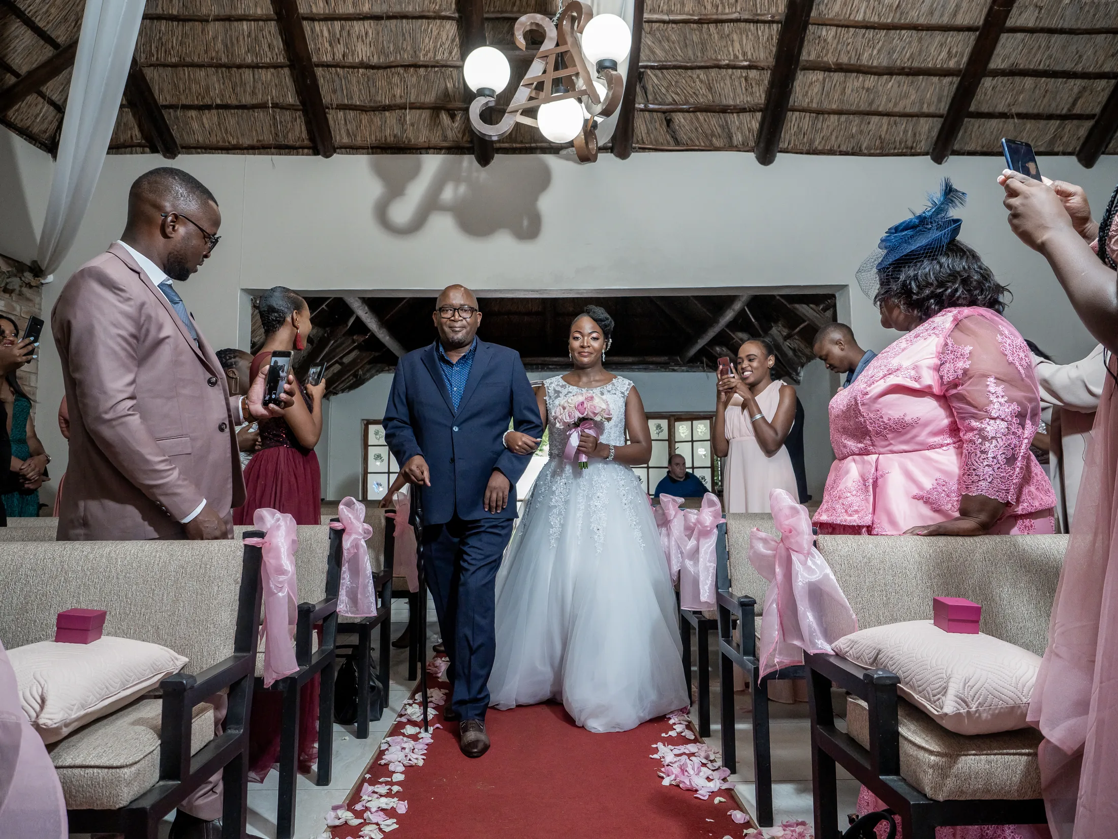 Karabo walking into the ceremony