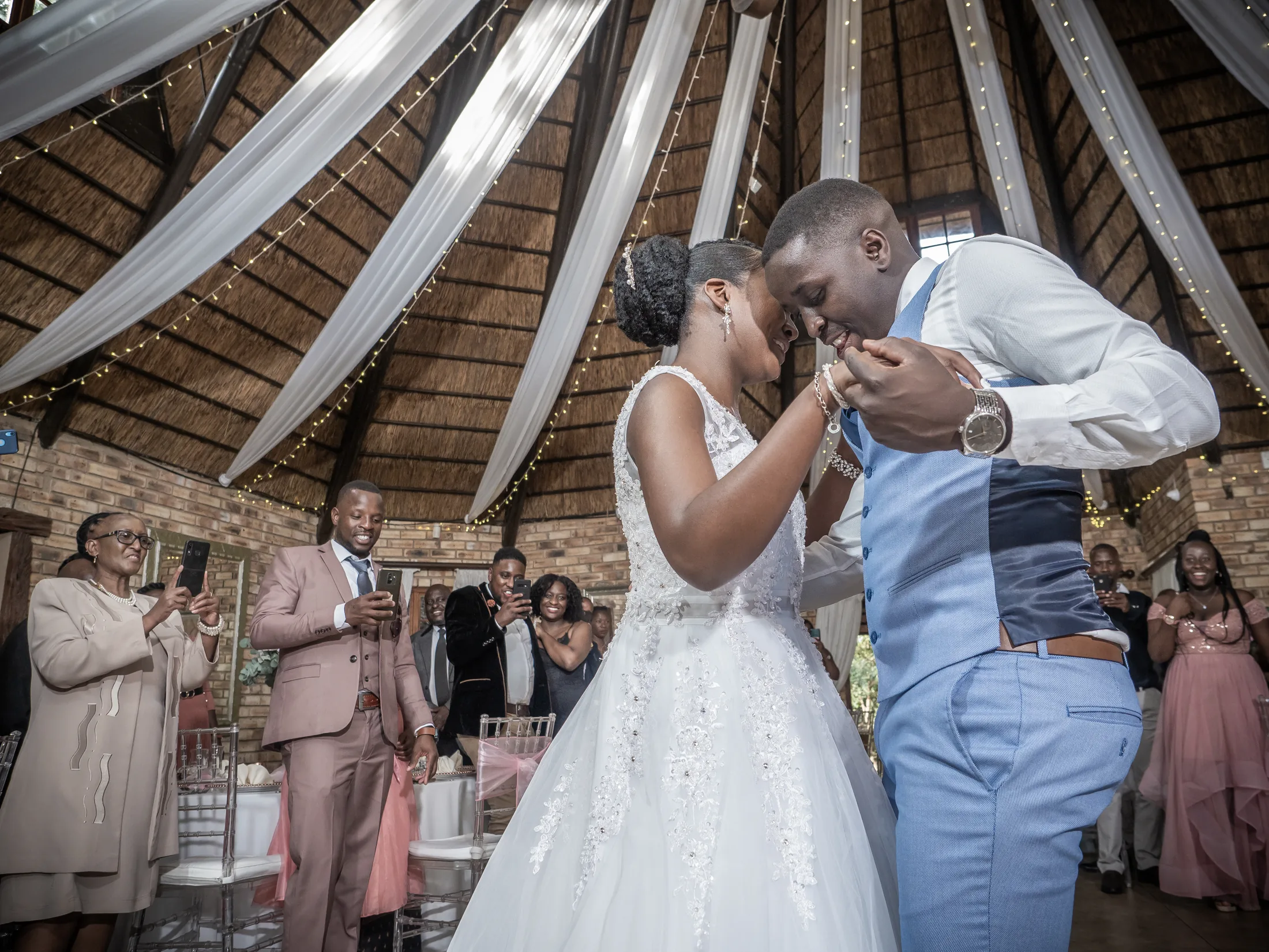 Dumi and Karabo dancing at their reception