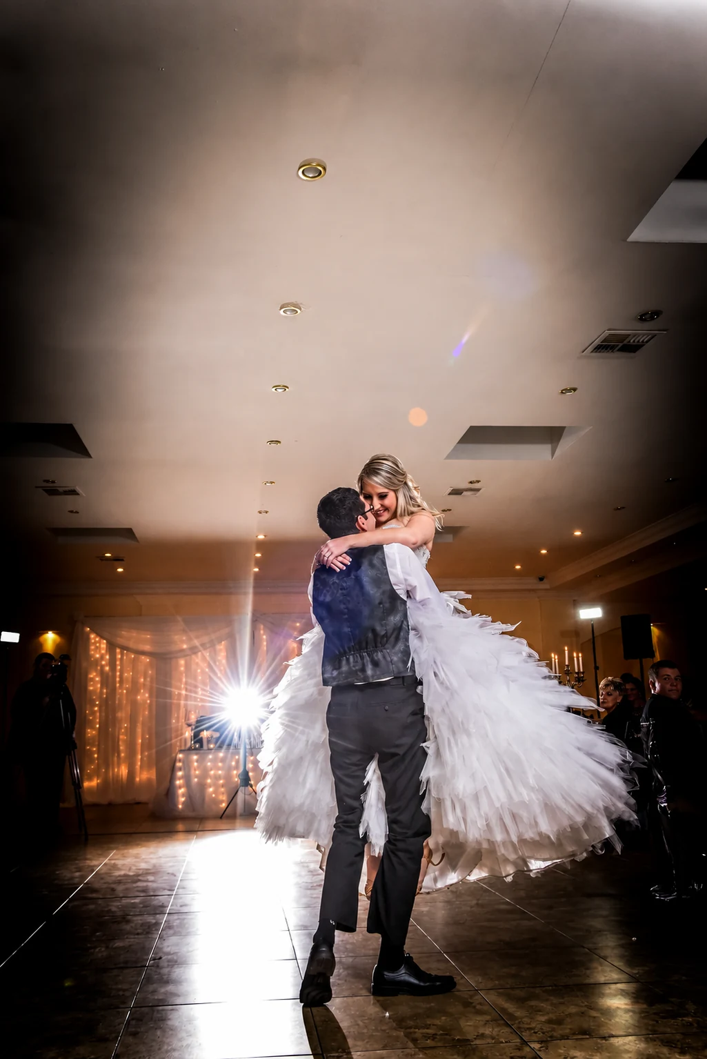 Ettienne and Dorme together on the reception dance floor