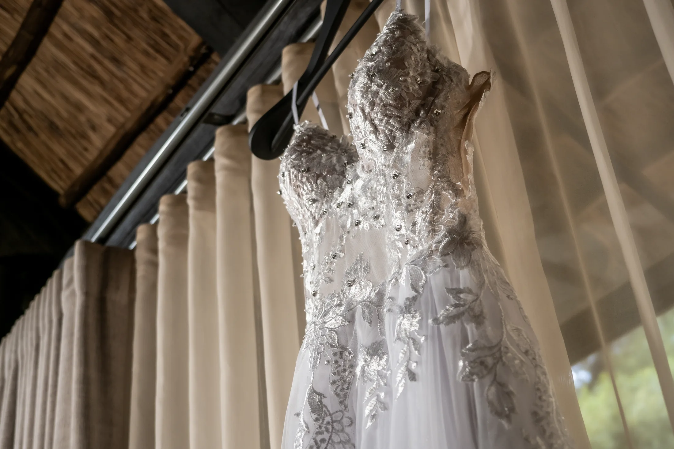 Anastasia’s wedding dress before the ceremony
