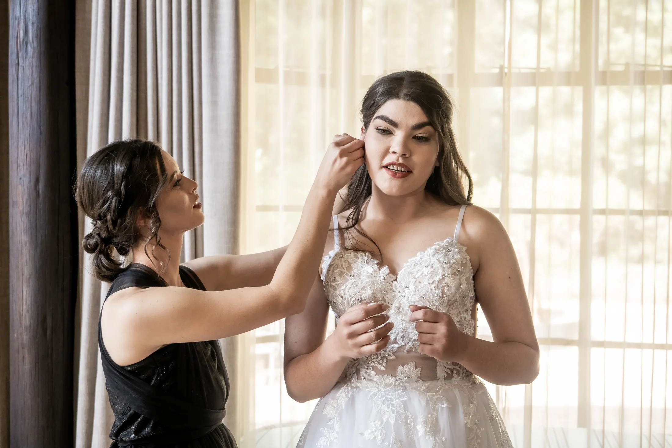 Final details of Anastasia’s wedding dress