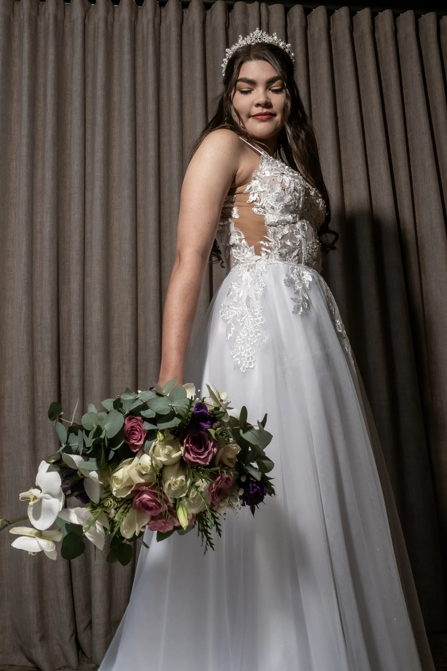 Anastasia ready for the wedding ceremony