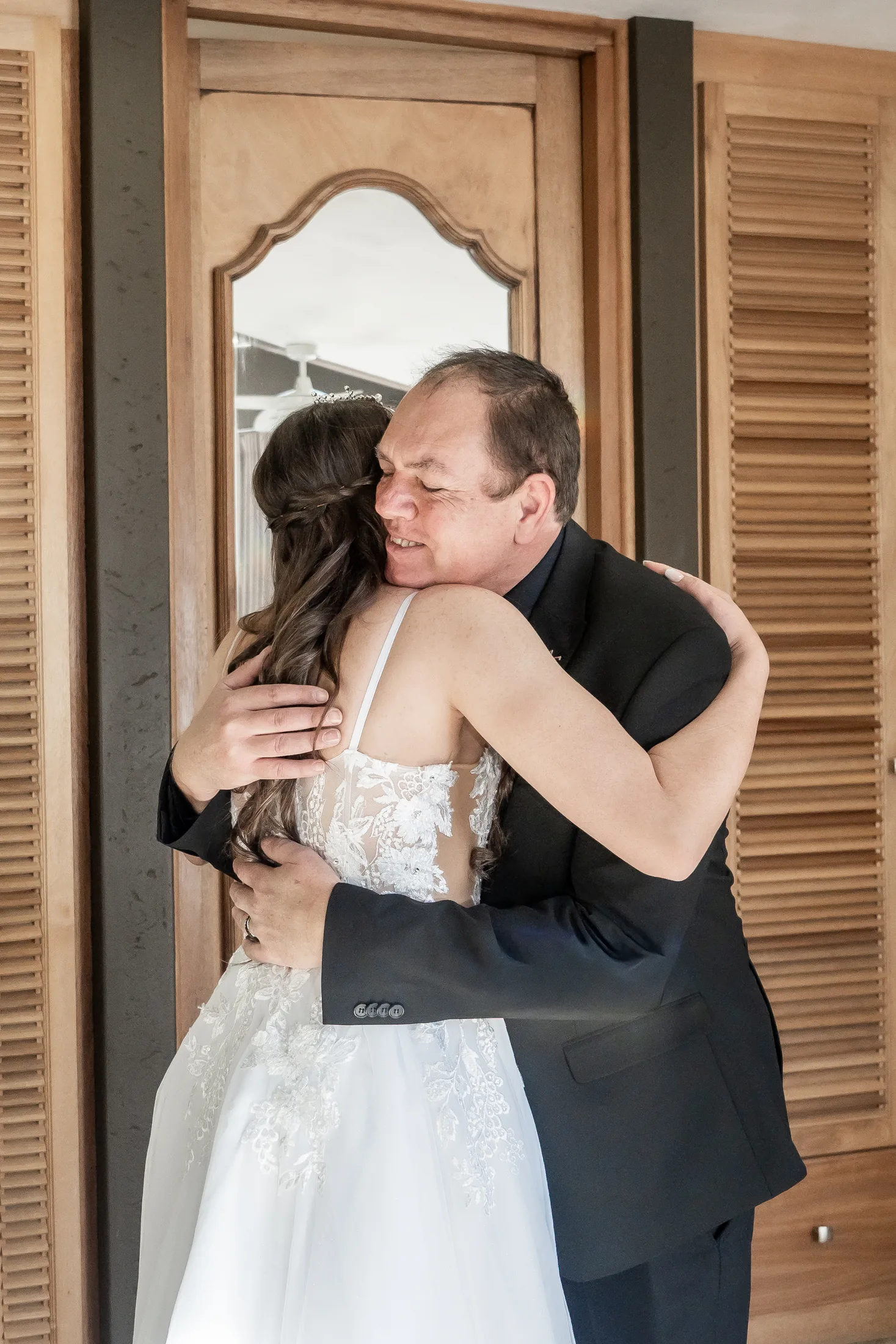 Anastasia sharing a moment before the ceremony