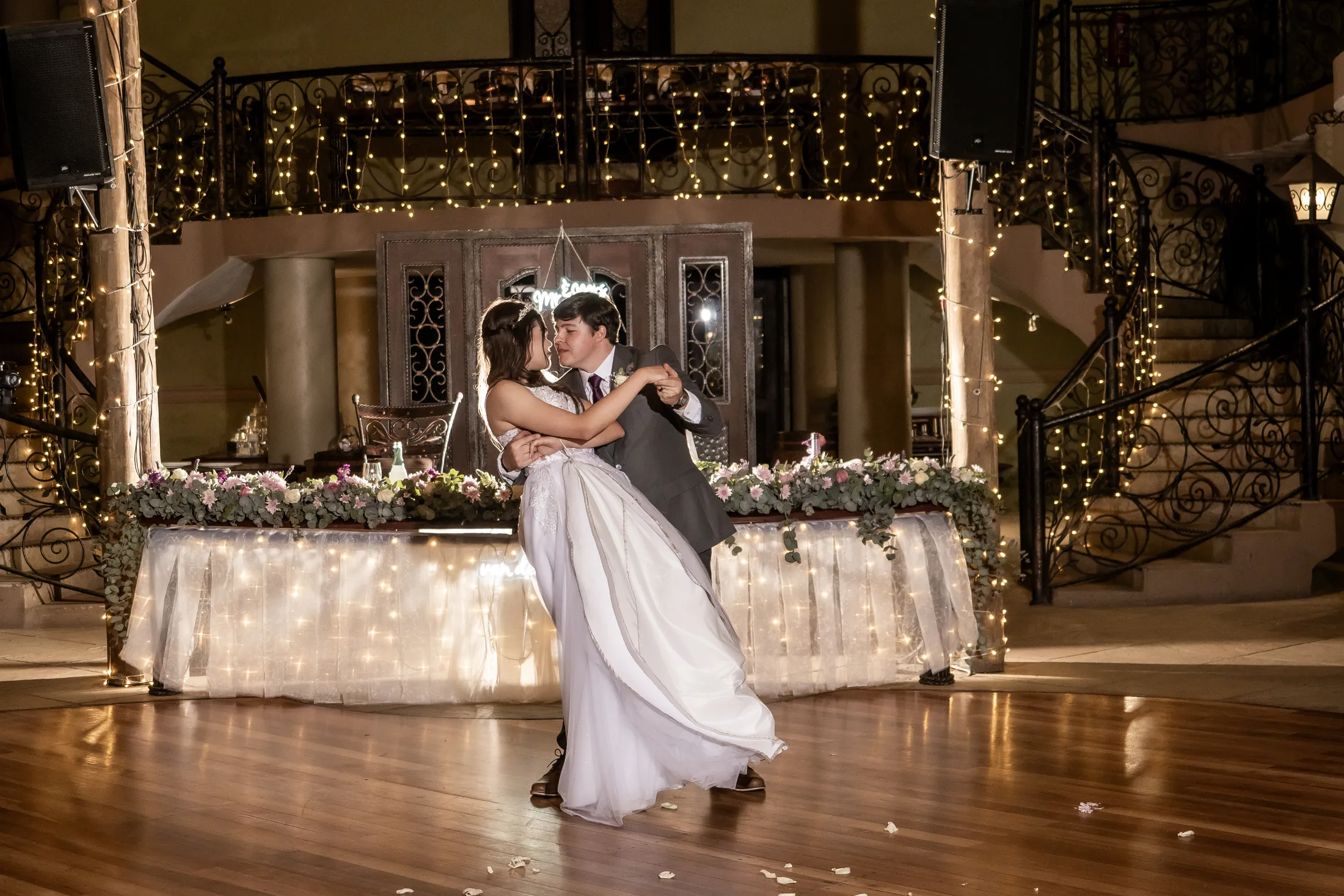 Franco and Anastasia sharing a dance late in the evening