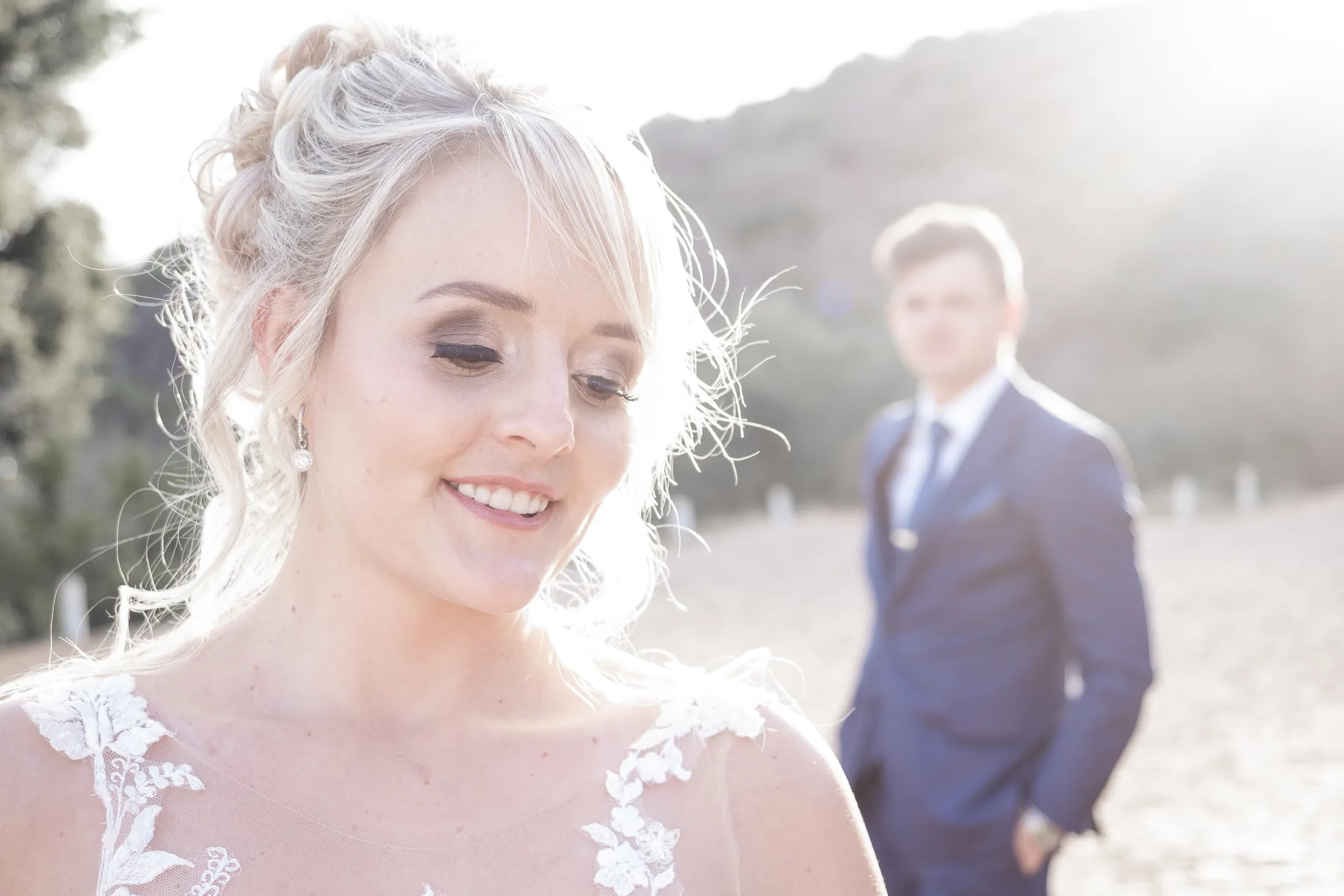 Portrait of Leani with Xander in the background
