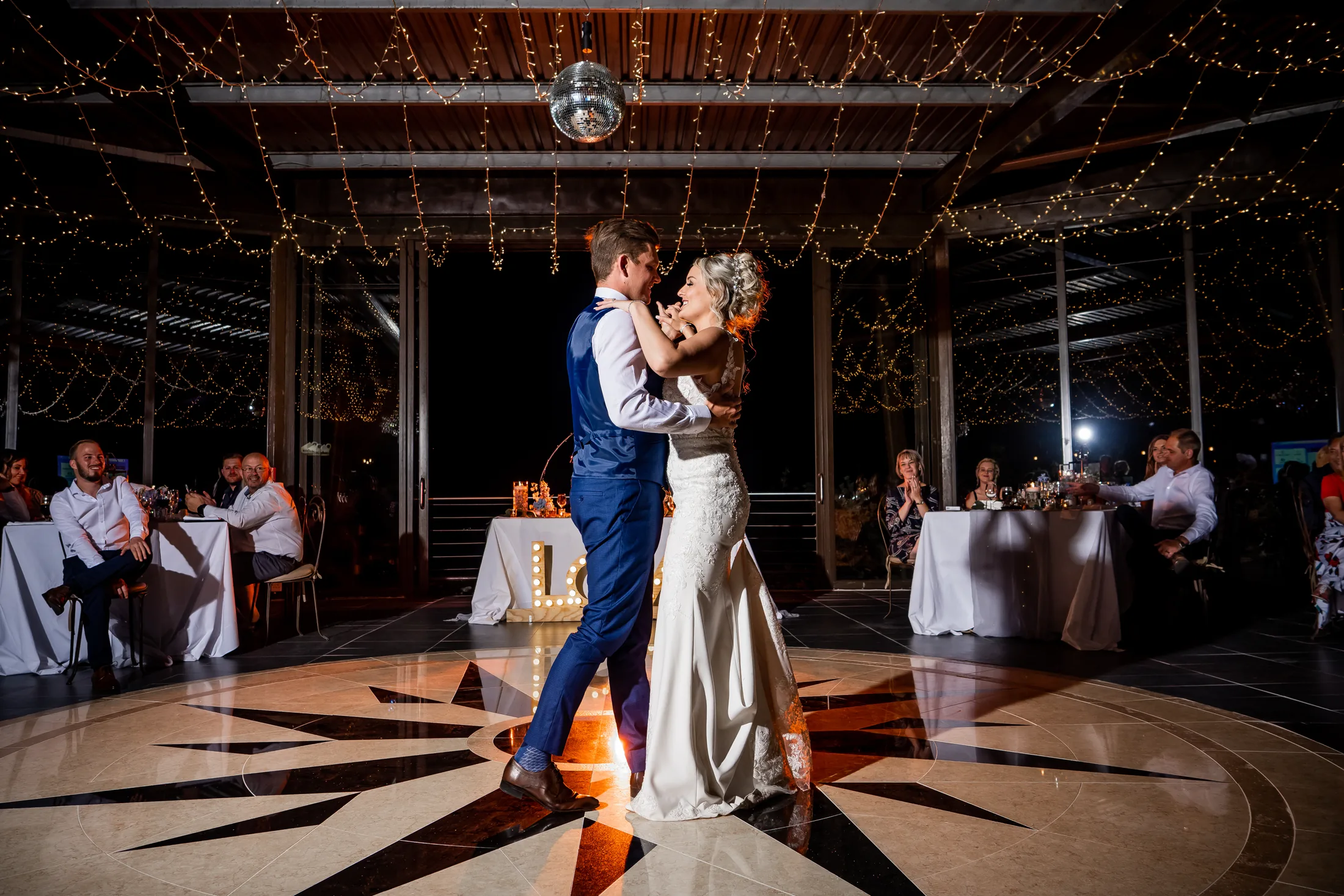 Xander and Leani sharing their first dance